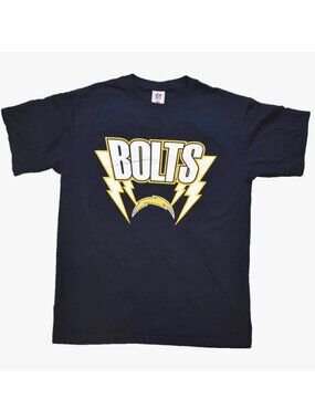NFL Players Mens Los Angeles Chargers Bolts Logo Blue Shirt New Medium